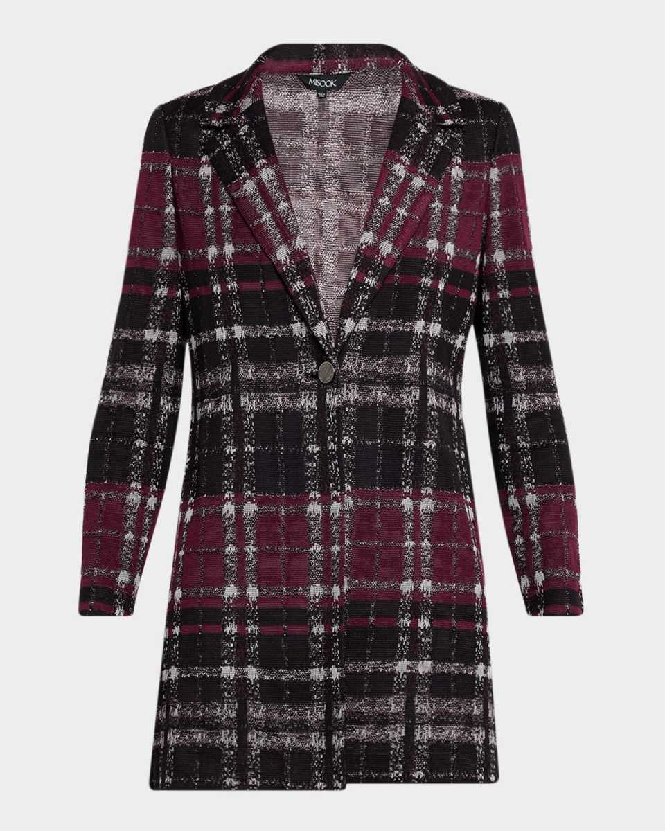 Heritage Fit Plaid-Knit Jacket